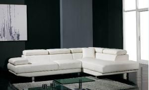 Modern Leather Sofa with Sectional L Shape White
