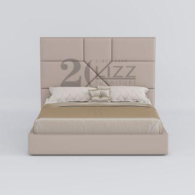 High End Quality European Simple Decor Home Furniture Modern Leisure Bedroom Italian Leather Bed