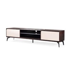 Trendy Wooden TV Cabinet with Glass Top for Modern Living Room (YA980D)