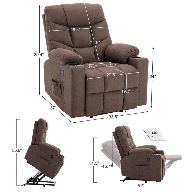 Recliner Sofa Chair for Office Theater SPA Living Room Reclining Sofas and Armchairs