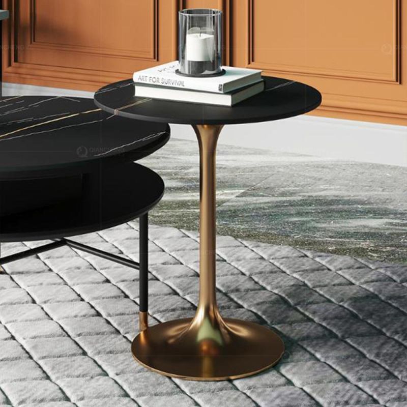 Scandinavian Gold Luxury Home Furniture Long Night End Table