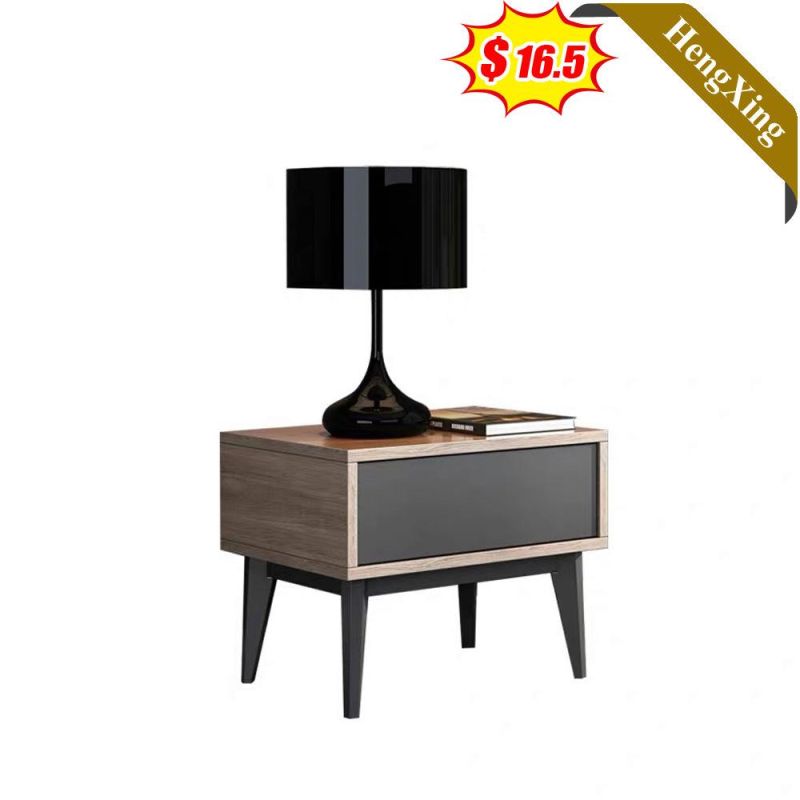 Popular Nordic Style Mixed Color Bedroom Furniture Bed Side Table with Drawers