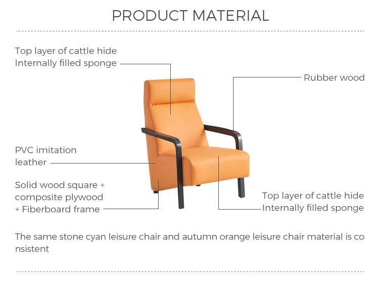 Linsy Modern Simple Lazy Leisure Sofa Chair Living Room Wooden Leg Sofa Chair Tdy40