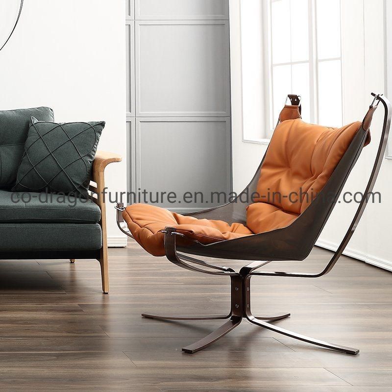 Modern New Design Steel Leather Leisure Chair for Home Furniture
