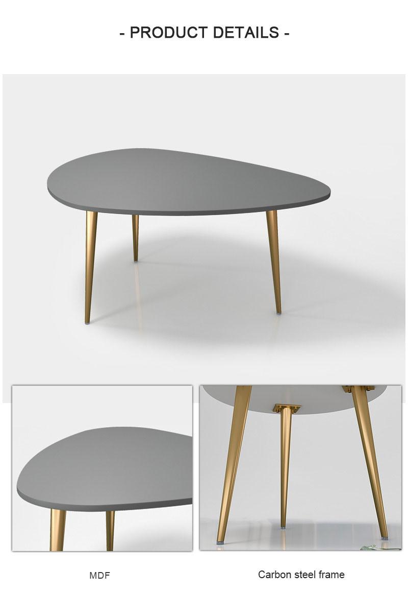 Hot Selling Elegant Design Metal MDF Top Coffee Table for Living Room Furniture