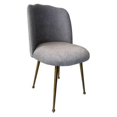 Leisure Chair Accent Chair Armless with Golden Metal Legs Set of 2