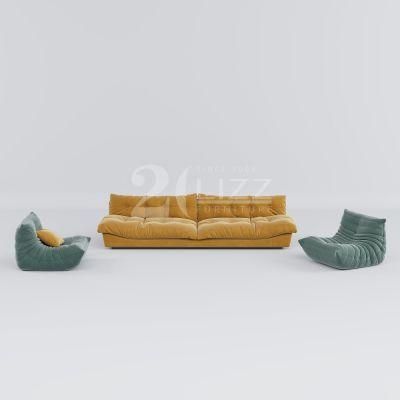High End Quality European Design Hotel Home Furniture Living Room Velvet Fabric Sofa