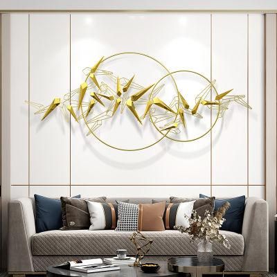 Nordic Luxury Unique Metal Decorative Pendant Living Room Sofa TV Background Wall Decoration