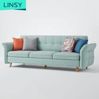 Linsy Gray Blue Modern Style Fabric Sofa Bed 1012