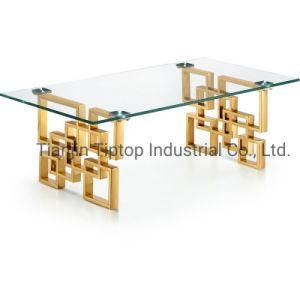 Hot Sale New Style Coffee Table Furniture Glass Rectangular Coffee Table