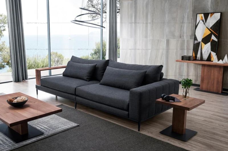 China Manufacturer Latest Newly Modern Furniture Genuine Fabric Sofa Home Furniture GS9007