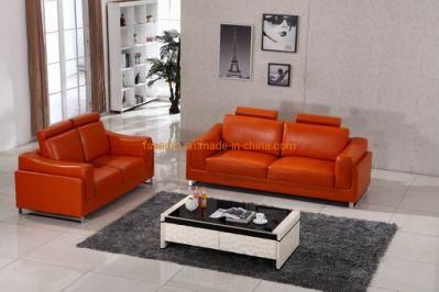 Modern Leisure European Style Home Furniture 1+2+3 Seater Top Grain Leather Living Room Sofa Set