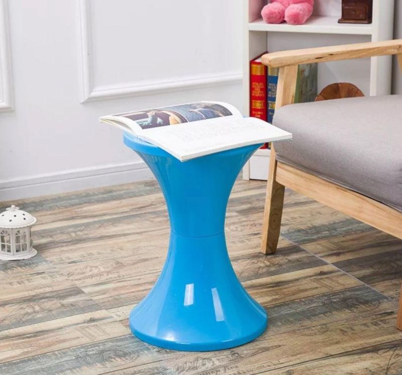 Storage Stool Multi-Color Plastic Material Round Folding Stool Drum Stool