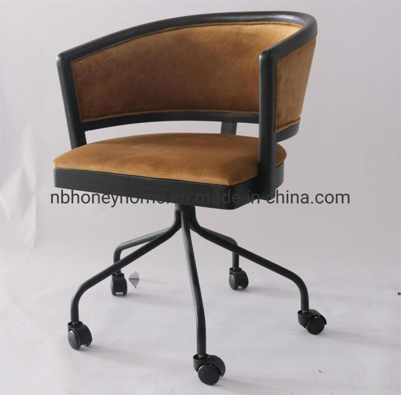 Solid Wood Frame Swivel Upholstery Chair