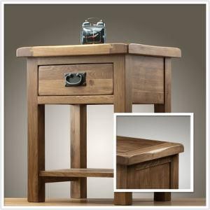 Wood Side Lamp Table, Solid Oak Livingroom Furniture