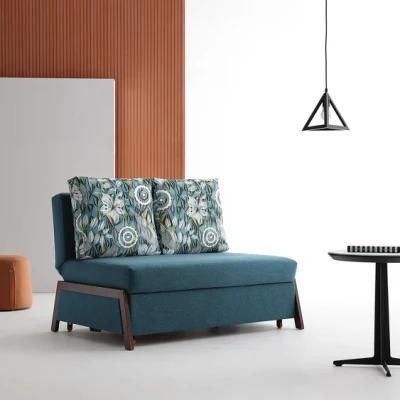 Simple Fabric Folding Sofa Bed Modern Style Living Room and Home Furniture, Wholesale Cloth Art Sofa Beds