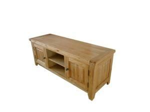 Solid Oak Rustic Large TV Stand