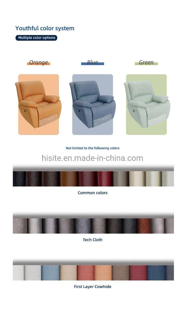 Modern Living Room Furniture Single Seat PU Leather Sillon Reclinable Manual