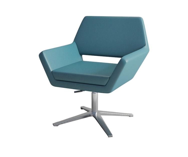 Modern Office Swivel Metal Legs Height Adjustable Lounge Chair for Open Area