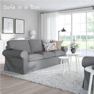 Modern Cover Sofa in a Box 3 Seater Roller Arm Couch Bed Floor Seating Furniture Sofa Set Cubre Kd Sofa