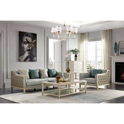 American Light Luxury Home Living Room Furniture Solid Wood Frame Coffee Table