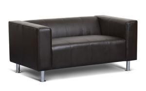 Modern Living Room Two Seater Faux Leather Sofa in Box (516)