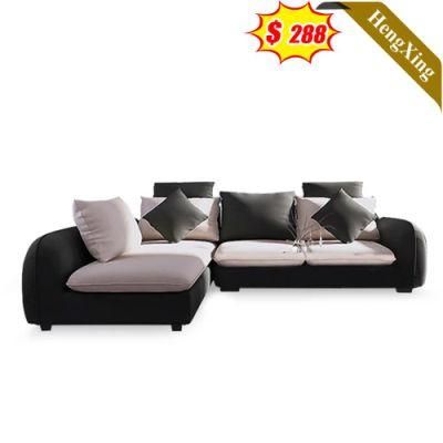 White and Gray Color Fabric Sofas Set Couches Wooden Frame Office Home Bedroom Hotel Lobby Leisure Couch Sofa