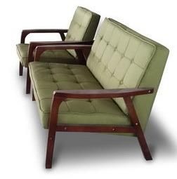 Modern Sofa with Wooden Armrest, K/D Sofa (WD-9601)