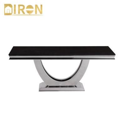 Marble Tea Table Sofa Side Cabinet Stainless Steel Marble Coffee Table Furniture