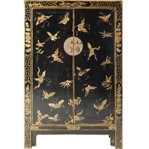 Chinese Antique Reproduction Lacquer Furniture Butterfly Cabinet