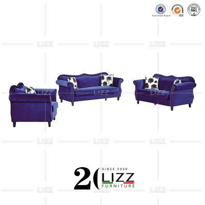 European Royal Luxury Home/Office/Hotel Living Room Fabric Sofa Set