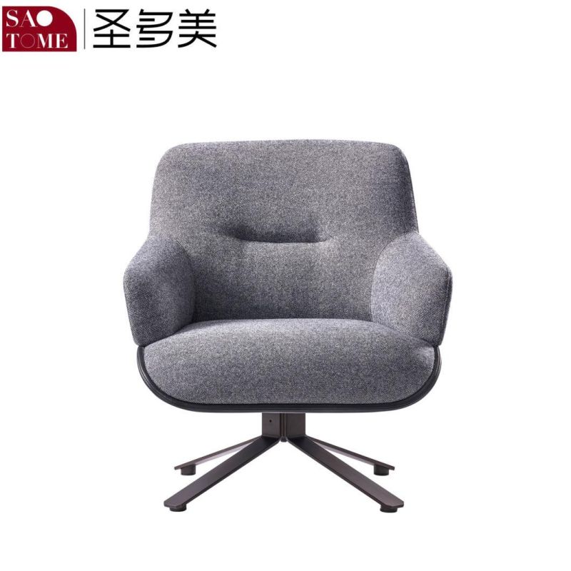 Modern Living Room Restaurant Furniture Metal Fabric Leisure Chair