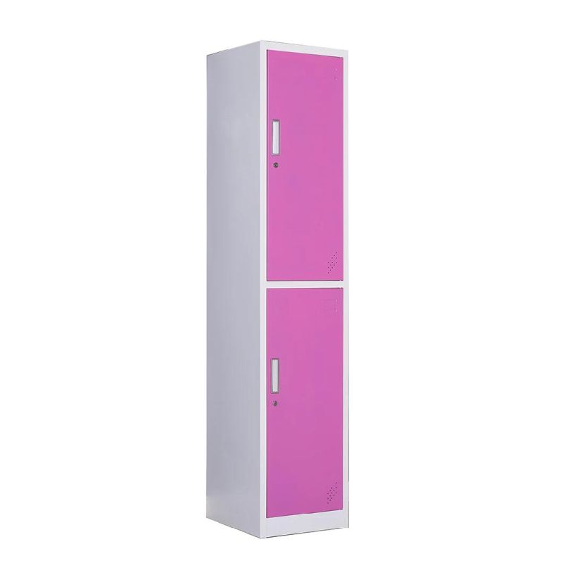 Gdlt Clothes Storage 2 Door Locker Simple Powder Coating Steel New Design Multi Metal Customized Wardrobe