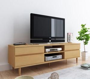 Hot Selling Oak Leg 2 Layers Panel Cabinet Black TV Cabinet for Living Room Furniture