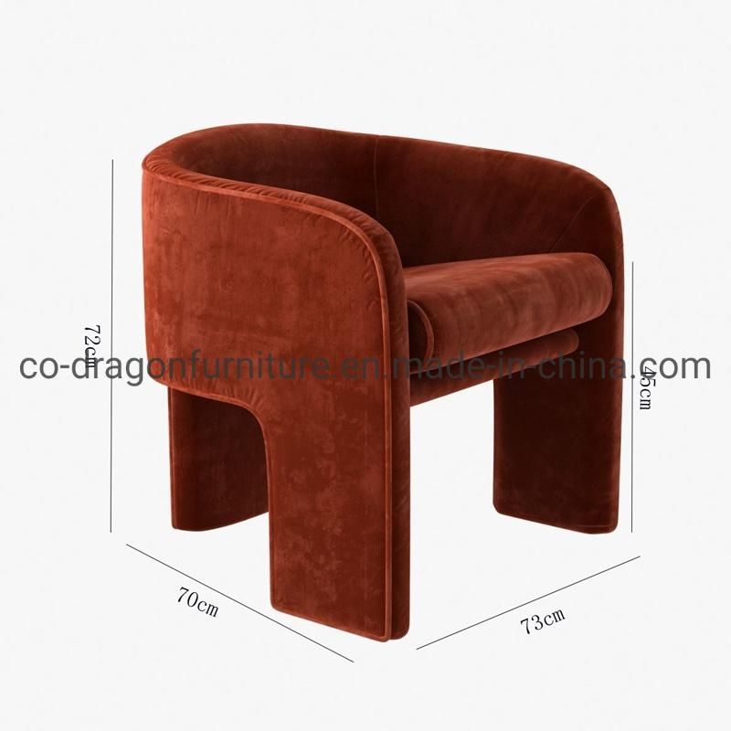 Unique Design Wooden Frame Fabric Living Room Chair with Arm