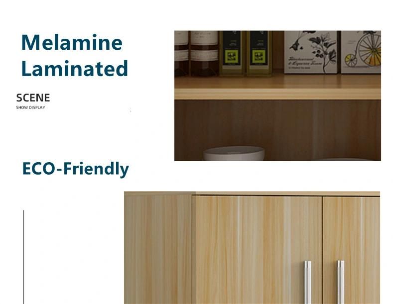 Customized High Quality 3-Door Set-Closet Living Room Furniture Wooden Wardrobe with Galss