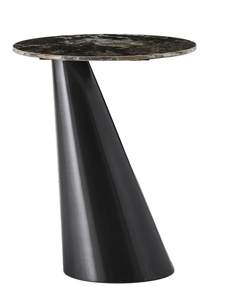 CT205 Side Table, Latest Design Stainless Steel Base with Porcelain Slab Top, Modern Ceramic Coffee Table