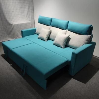 Microfiber Leather Multifunctional Small Apartment Living Room Sofa Bed
