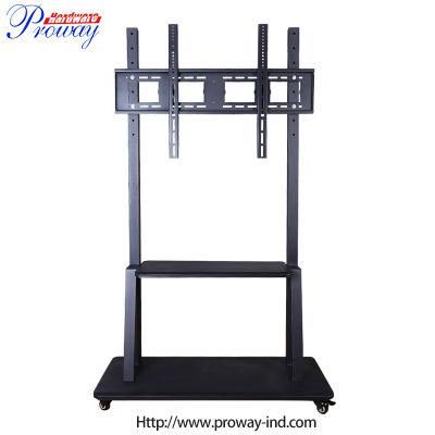 High Quality Commercial Mobile Large Fixed TV Rack LCD LED Big Size TV Carts Floor TV Trolly with Wheels
