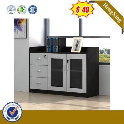 Modern Glass Melamine Office File Cabinet with Lock
