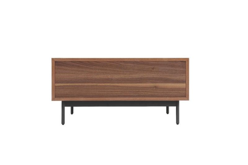 MDF Construction Walnut Wood Grain Finish Extended TV Cabinet Furniture