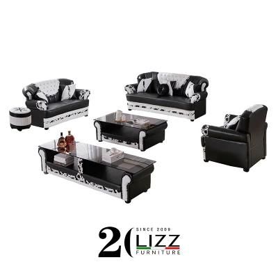 America Hot Sale Living Room Furniture Modern Style Living Room Leather Sofa Set