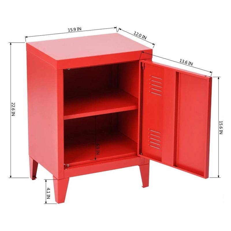 Living Room Fashion Design Metal Steel TV Nightstand Storage Cabinet