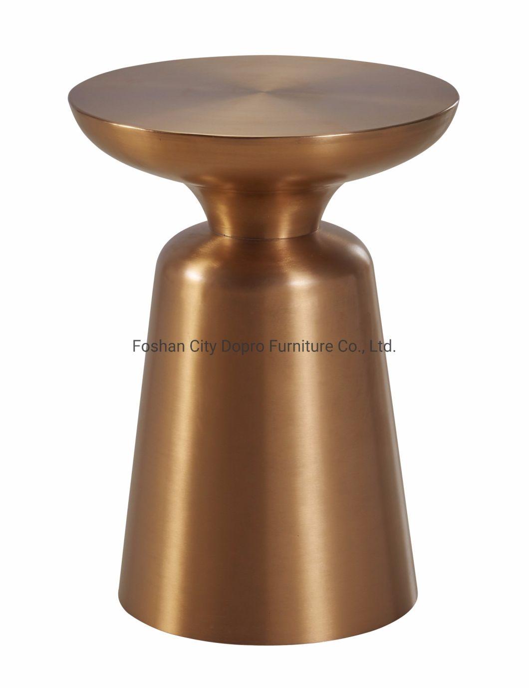 2020 New Luxury Antique End Table Brushed Brass for Hotel and Home