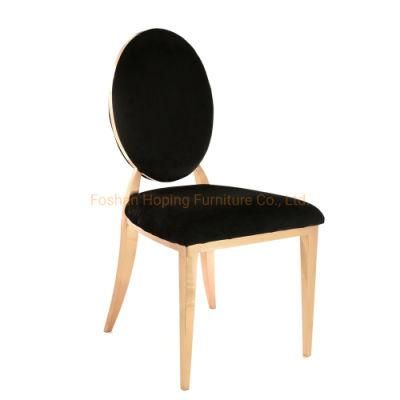Black Velvet Event Furniture Modern Used Hotel Restaurant Stainless Steel Dining Table and Chair Sets