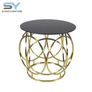 Hotel Furniture Glass Coffee Table Color Paint Side Table