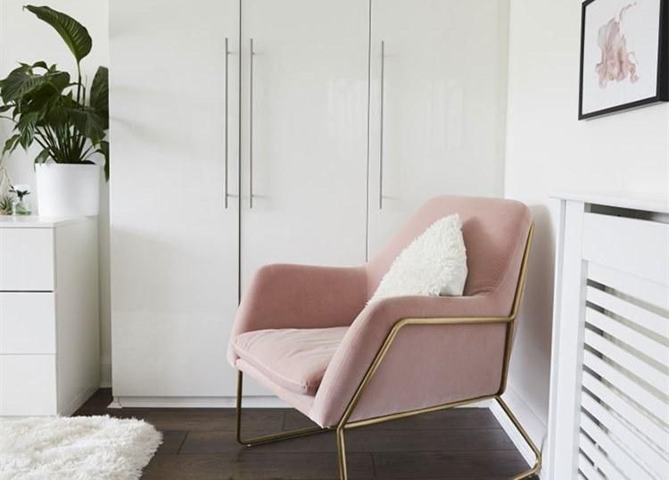 Big Size Modern Furniture Velvet Luxury Reclining Armchair Metal Leg Living Room Single Seater Sofa