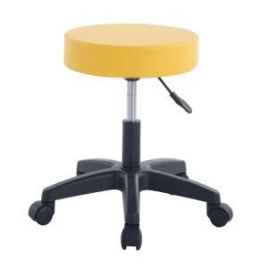 Modern Swivel Rolling Stool No Back Home Chair Yellow