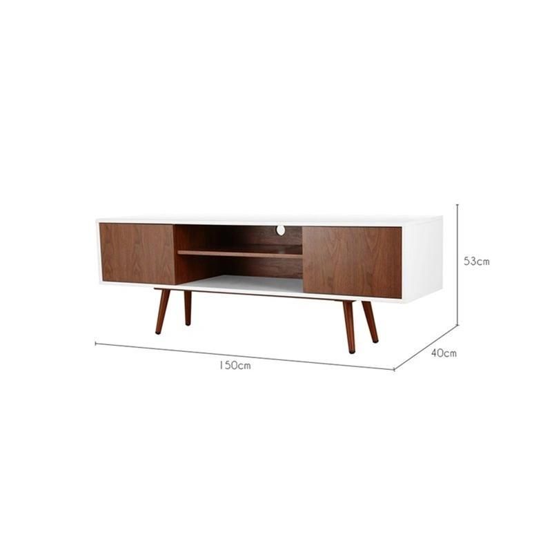 High Class Modern White Brown Living Room Furniture Wooden TV Cabinet