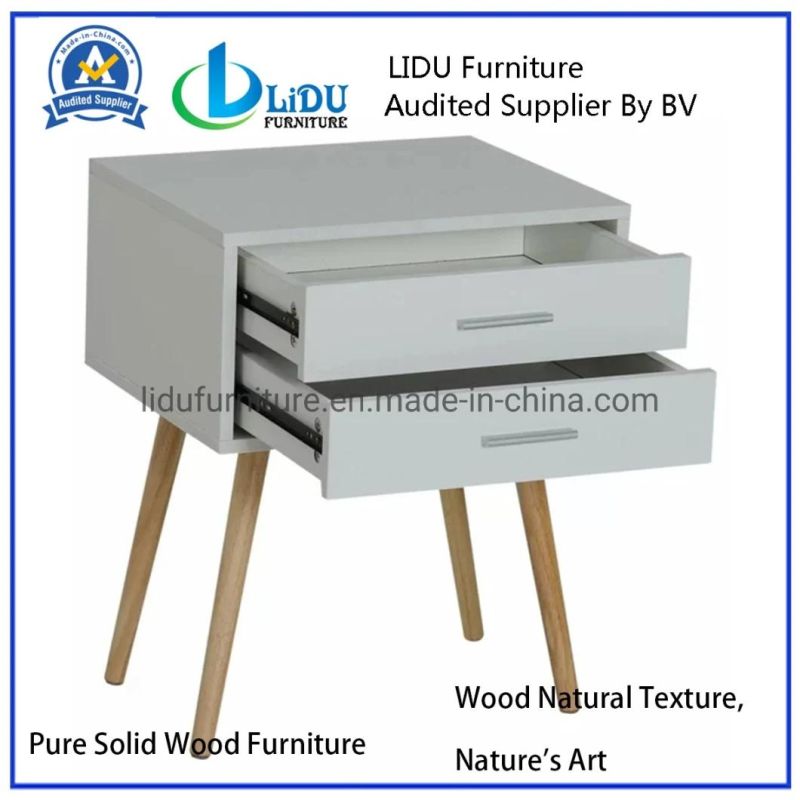 Bedside Table for Home Furniture Bedroom Organizer 2 Layers Nightstand with Drawer Quality Luxury Round Low Back Night Stand